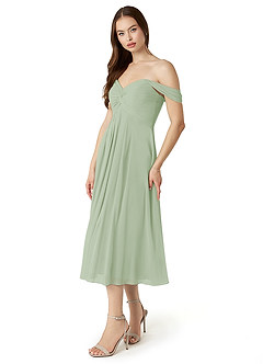 Azazie Vicenta Final Sale Vintage Mauve A-Line Off the Shoulder Chiffon Convertible Dress image3