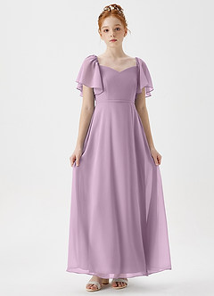 Azazie Chloe Junior Wisteria A-Line Sweetheart Neckline Chiffon Dress image1
