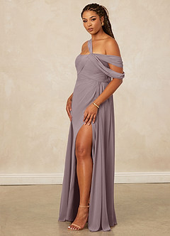 Christian Siriano Bridal for Azazie 1014 Bridesmaid Dresses Dusk A-Line Off the Shoulder Chiffon Dress image14