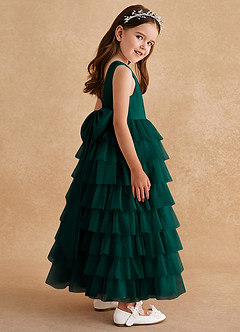 Azazie Twinkle Toes vestidos de niña de las flores Vestido de Pino de Tul de Corte En A con Lazo image5