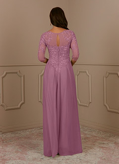 Azazie Harriet Mother of the Bride Dresses Vintage Mauve A-Line Scoop lace Mesh Dress image2