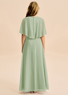 Azazie Maris Junior Robe Trapèze en Mousseline de soie Vert Sauge image2