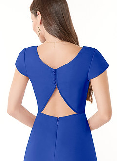 Azazie Hainsly Jurken voor bruidsmeisjes Jurk van Chiffon met A-Lijn Sweetheart Halslijn Koningsblauw image6
