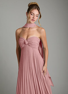 Azazie Tempest Bridesmaid Dresses Dusty Rose Empire Corset Chiffon Convertible Dress image8