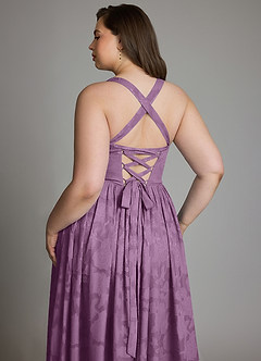 Azazie Francis Bridesmaid Dresses Wisteria A-Line Corset Floral Burnout Dress image15