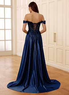 Rowane Neptune Corset Rhinestone Sheer Lace Prom Dress image2