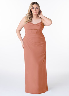 Azazie Mai Bridesmaid Dresses MAI TAI Sheath Pleated Chiffon Dress image7