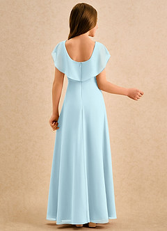 Azazie Kittie Girls Formal Abiti da Ragazza di Fiori Abito A-Line in Chiffon Nuvola Blu image2