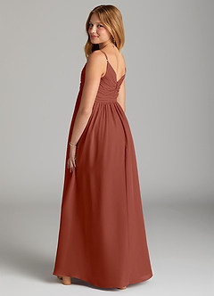 Azazie Raychel Junior Klänning av A-Line i Chiffong Plisserad image2