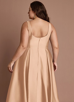 Olivia Blush Pink Pleated Midi Dress image7