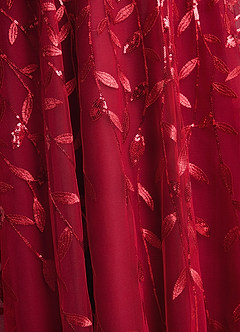 Azazie Sidney Mother of the Bride Dresses Burgundy A-Line Off the Shoulder Lace Dress image8