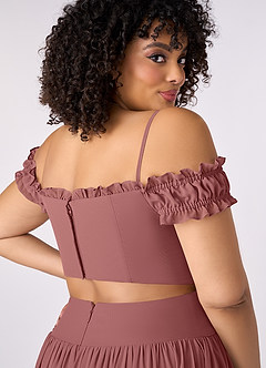 Barbie ♥ Azazie Bridesmaid Dresses Amethyst A-Line Off the Shoulder Chiffon Convertible Dress image13