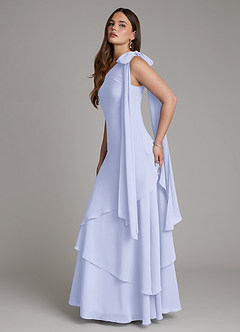 Azazie Monique Suknie dla druhen Linia A Jedno ramię Szyfon Do ziemi Sukienka image7