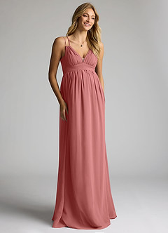 Azazie Emree Abiti da damigella d'onore premaman Abito A-Line Chiffon Floor-Length image3