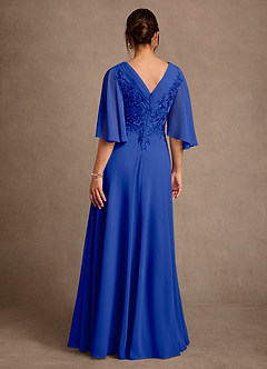 Azazie Tilda Mother of the Bride Dresses Royal Blue A-Line Lace Chiffon Dress image2