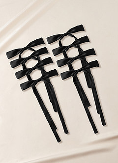 front Satin Bow Hair Clips