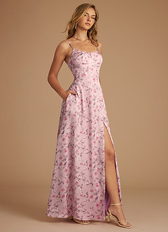 Azazie Moira Bridesmaid Dresses Rosette Dreamy Floral A-Line with Pockets Dreamy Floral Dress image5