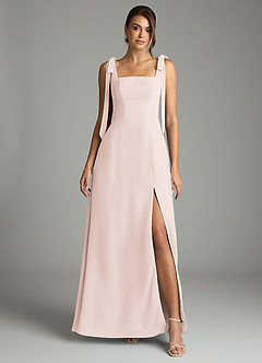 Azazie Debra Bridesmaid Dresses Rose Petal A-Line with Pockets Chiffon Convertible Dress image7