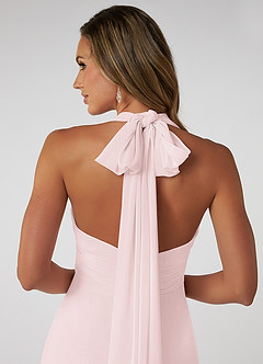 Azazie Fifi Vestidos de damas de honor Vestido de Rosa Rubor de Gasa de Corte En A Convertible con Sin tirantes image4