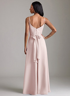 Azazie Kali Brudtärnklänningar Klä av A-Linje i Chiffong Plisserad Rodnande Rosa image4