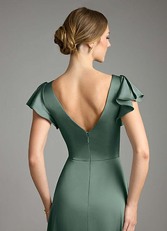 Azazie Omari Brautjungfernkleider A-Linie Stretch-Satin Kleid Seemoos image7