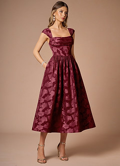 Dana Wine Midi Dress image4