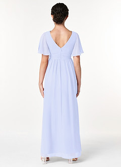 Azazie Temeka Junior Lavender A-Line Pleated Chiffon Dress image2