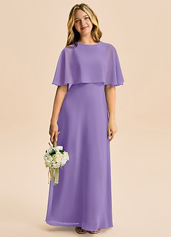 Azazie Maris Junior Abito A-Line in Chiffon Tahiti image5