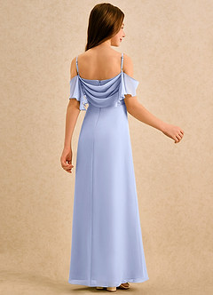 Azazie Pippy Girls Formal Abiti da Ragazza di Fiori Abito A-Line in Chiffon Scollo a Cuore Ghiaccio image2
