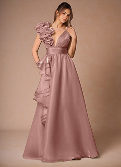 Vespera Pink Ruffles Gown image4