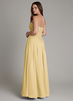 Azazie Andreina Bridesmaid Dresses Butter A-Line Pleated Chiffon Dress image3