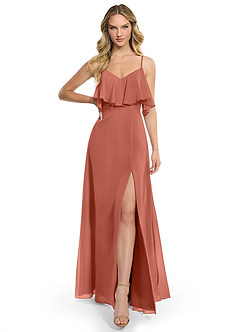 Azazie Jean Bridesmaid Dresses Clay A-Line Chiffon Convertible Dress image1