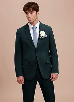 front Ethan Navy Blue Refined Weave Suit Jacket