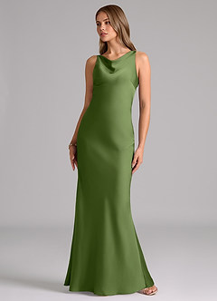 Azazie Allettie Bridesmaid Dresses Juniper Mermaid Stretch Satin Dress image5