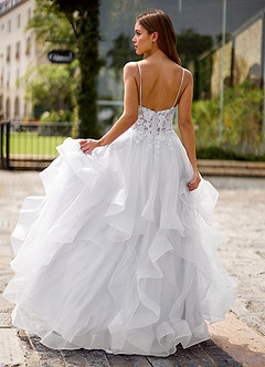 Spitze Wit Doorschijnende kanten galajurk image2