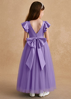 Azazie Suzy Flower Girl Klänningar Klänning A-Line i Tyll med ärmar image1