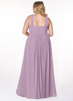 Azazie Kaleigh Robes de demoiselle d'honneur Robe Trapèze en Mousseline de soie Plissée Glycine image8