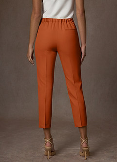 Kennedy Burnt Orange Structured Stretch Dress Pants