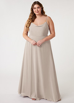 Azazie Daenerys Bridesmaid Dresses Frost A-Line Cowl Chiffon Dress image8