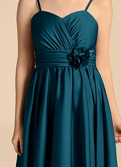 Azazie Catalina Junior Klä av A-Line i Stretch Satin Älskling Halsringning image8