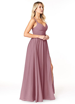 Azazie Chanel Bridesmaid Dresses Vintage Mauve A-Line Pleated Chiffon Dress image4