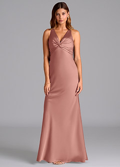 Azazie Hati Brudtärnklänningar Klä av Sjöjungfru i Stretch Satin Rosett image5