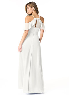 Azazie Dakota Šaty pro družičky A-Line Plisovaný Šifón Délka podlahy Šaty image2