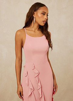 Christian Siriano Bridal for Azazie 1006 Bridesmaid Dresses Rosette Mermaid Ruched Chiffon Dress image6