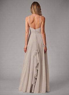 Azazie Amalia Bridesmaid Dresses Frost A-Line Pleated Chiffon Dress image6