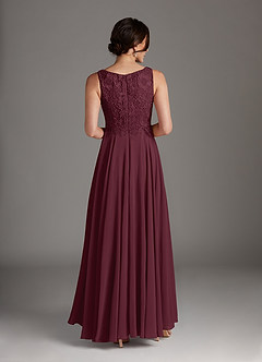 Azazie Kana Mother of the Bride Dresses Cabernet A-Line Scoop lace Chiffon Dress image7