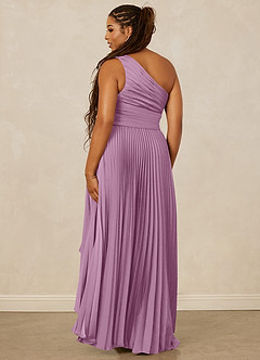 Christian Siriano Bridal for Azazie 1008 Bridesmaid Dresses Wisteria A-Line One Shoulder Stretch Satin Dress image10