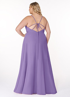 Azazie Everleigh Abiti da Damigella Abito A-Line in Chiffon con Scollo a Cuore a Pieghe Tahiti image9