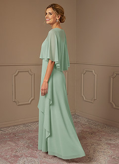 Azazie Bowie Mother of the Bride Dresses Agave A-Line Chiffon Dress image3