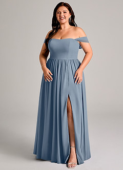Azazie Calianna Bridesmaid Dresses Twilight A-Line Off the Shoulder Chiffon Convertible Dress image14